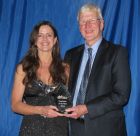 Robert Hillier with Ruth Rook, Employee of the Year